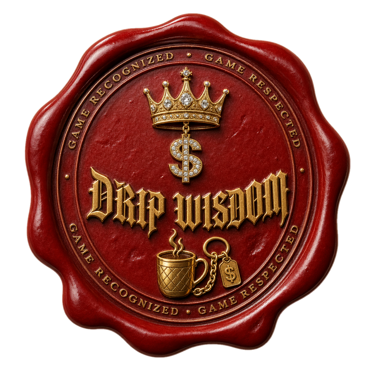 Drip Wisdom Wax Seal Keychain