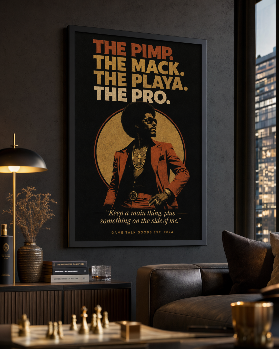 The Pimp. The Mack. The Playa. — Framed Print