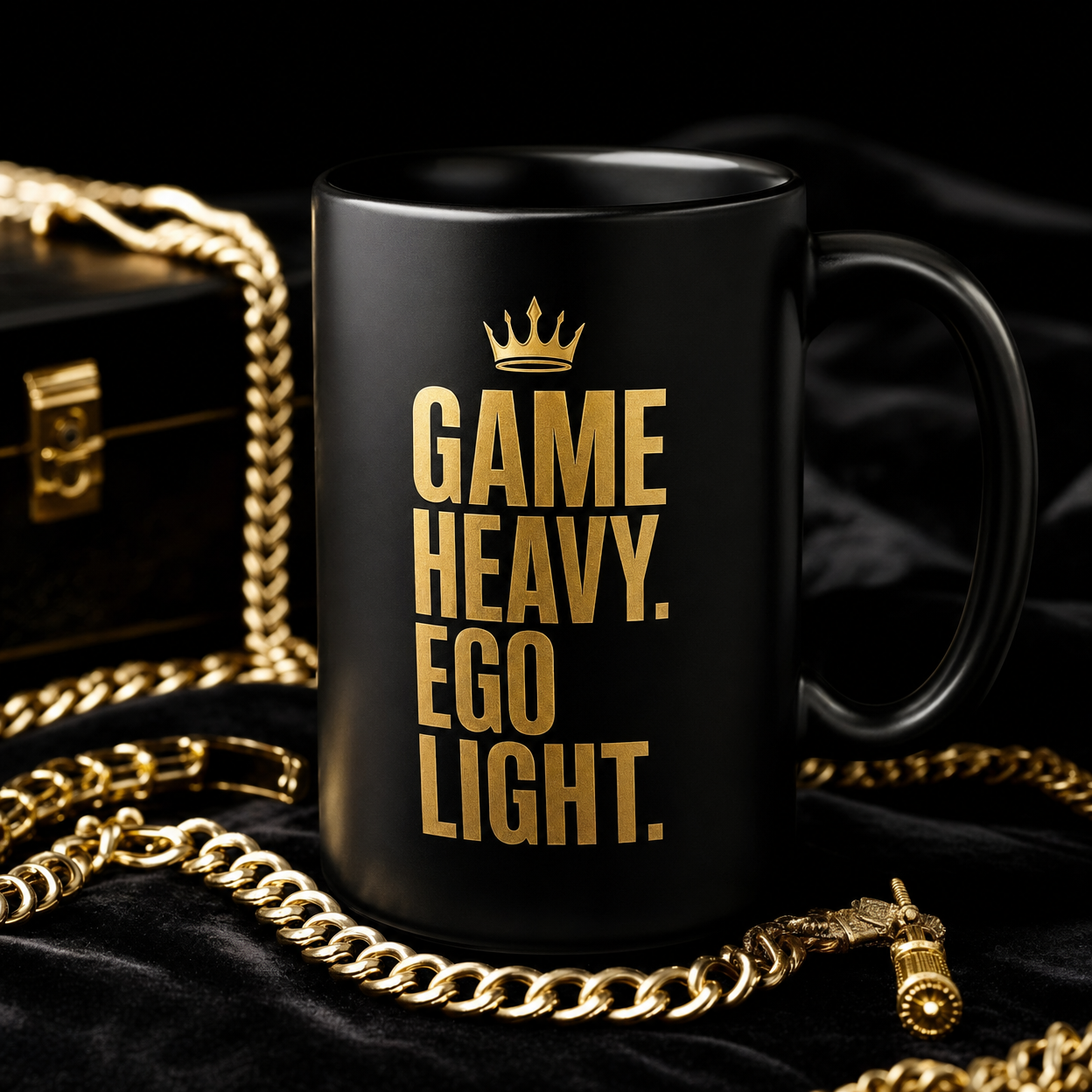 Game Heavy. Ego Light. Mug